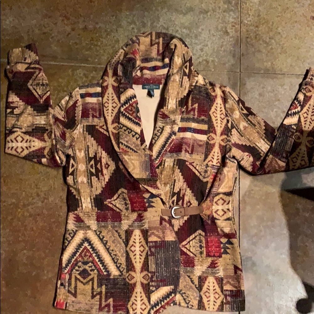 Ralph Lauren Multicolor Southwestern Patterned Blazer Jacket